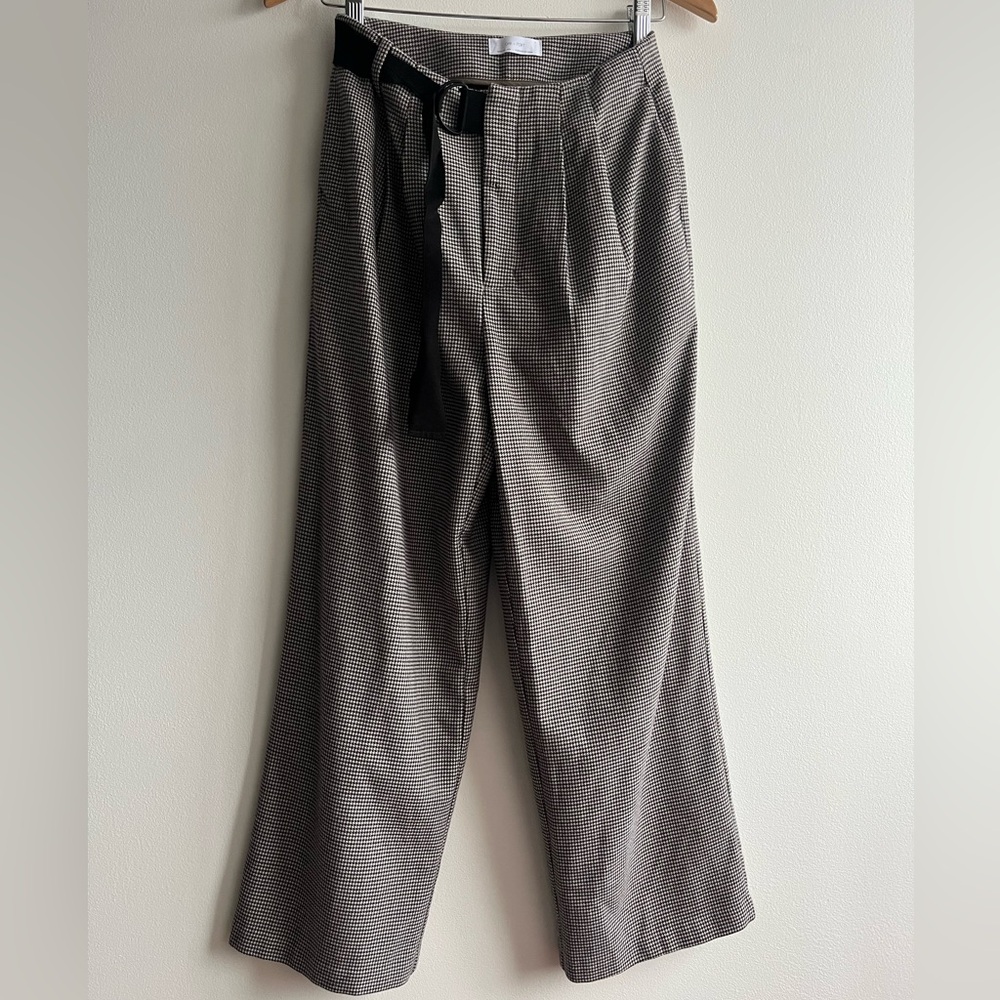 Oak + Fort Checkered Trousers Academia Poetcore Preppy Office Women Oversized XS